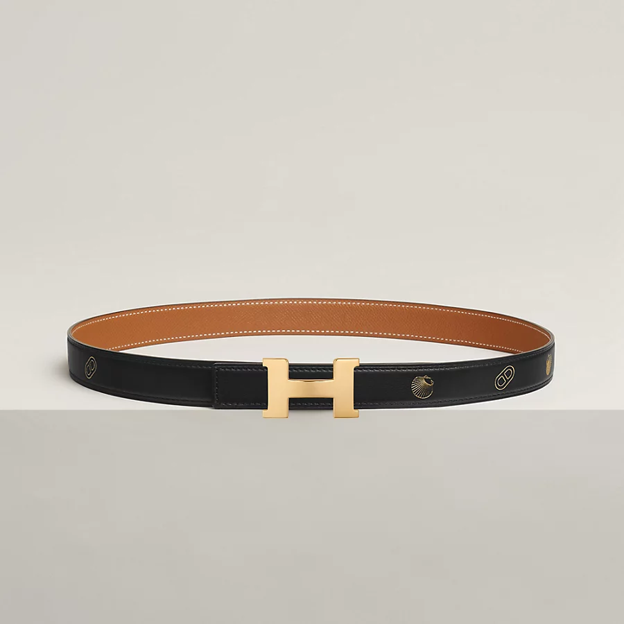 Mini Constance belt buckle & Hermès sur Mer reversible leather strap 24 mm - Image 1